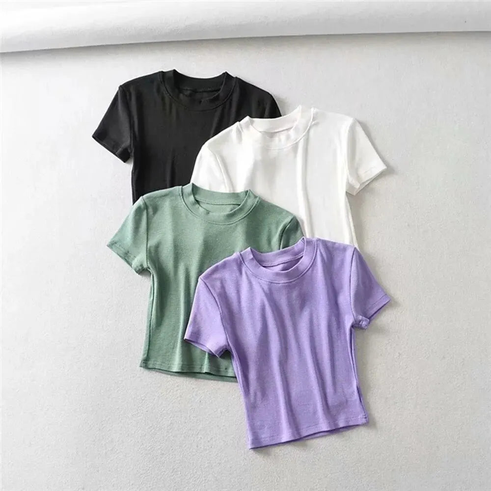 Women's Short Sleeve Crop Top